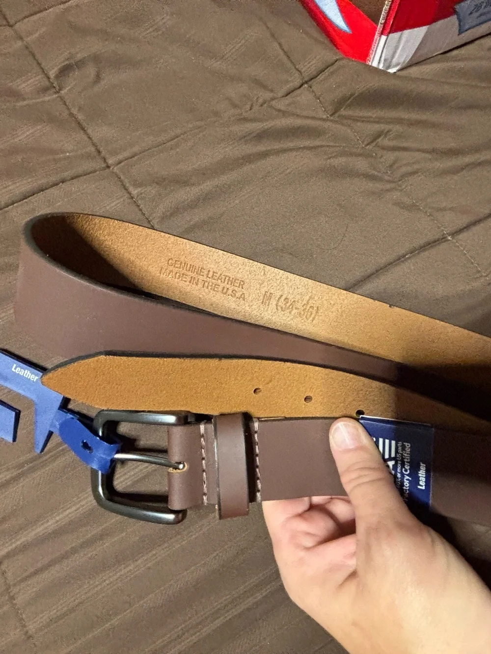 George leather belt (men’s) (NWT)